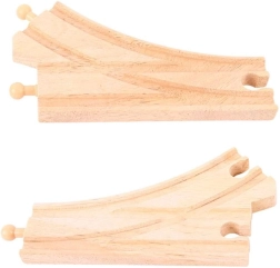 Koka sliežu pārslēgs vilcieniņu trasei, 2 gab. BIGJIGS RAIL