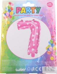 Uzpūšamais balons cipars 1 ar sirsniņām – Růžový