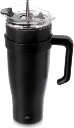 Termokrūze no nerūsējošā tērauda ar rokturi 1,2 l, melna ORION