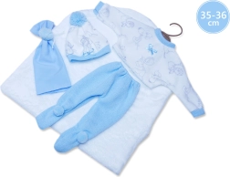 Llorens tērps lellītei New Born 35–36 cm, 3 daļu komplekts ar sedziņu