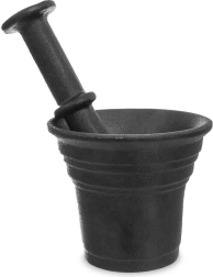 Čuguna piesta garšvielām, melna