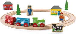 Bigjigs Rail mana pirmā koka vilciena trase, 19 detaļas
