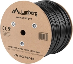 Lanberg āra gēla FTP Cat 6 tīkla kabelis 305 m, melns