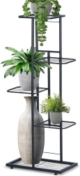 Metāla melns piecstāvu augu statīvs 96 cm