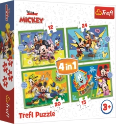 Puzle 4 vienā MICKEY UN DRAUGI