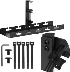 Kabeļu organizators zem galda ar ātrās pievilkšanas skavu, 40 cm