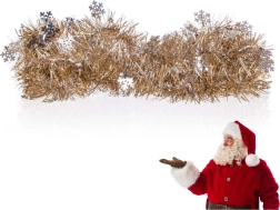 Ziemassvētku virtene 2 m sudrabaini‑šampanieša HOME DECOR