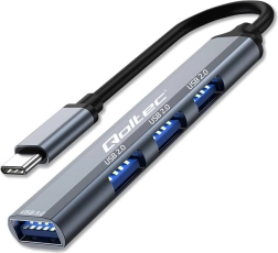 USB‑C centrmezgls 4 vienā ar 1× USB 3.0 un 3× USB 2.0