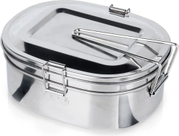 Tērauda tūrisma ēdienkārba/lunch box 2 daļas 350/900 ml REDCLIFFS