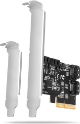 PCIe kontrolieris ar 4× SATA 6G, ASMedia ASM1164, pilna augstuma un zema profila kronšteins