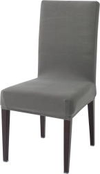 Elastīgi krēsla sēdvirsmu pārvalki, pelēki – komplekts 8 gab.