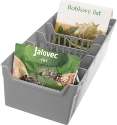 Virtuves garšvielu organizators, pelēks, 30 × 13 × 8 cm
