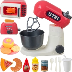 Bērnu virtuves komplekts 26 gb ISO Trade – mikseris, tosteris un mikroviļņu krāsns ar piederumiem