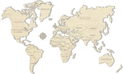 Koka pasaules karte WOODEN CITY liela