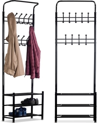 Drēbju statīvs ar plauktiņiem ModernHome