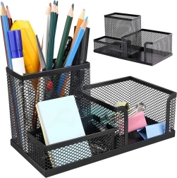 Melns sieta galda organizators ar 3 nodalījumiem