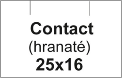 Kvadrātveida cenu etiķetes CONTACT, baltas 25 × 16 mm, 1125 gab.