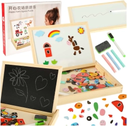 Magnētiskā un krīta tāfele ar puzlēm