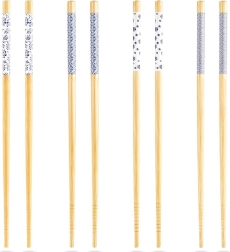 Bamboo sushi chopsticks 24 cm, set of 8