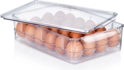 Plastic Egg Organizer with Lid for 24 Pieces
