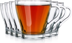 Stikla krūzes kafijai un tējai ar osiņu 250 ml, komplekts 6 gab. Vilde
