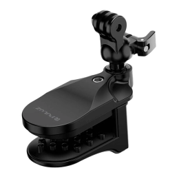 PULUZ helmet mount for action cameras – 360° rotating clip (black)