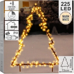 Āra metāla gaismas eglīte 225 LED 100 cm