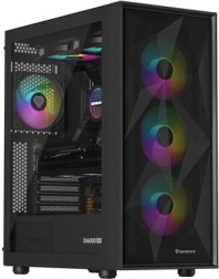 Datora korpuss Genesis Diaxid 605 ARGB Midi Tower USB-C melns