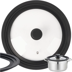 Universāls silikona–stikla vāks 3 vienā RUHHY 28/30/32 cm