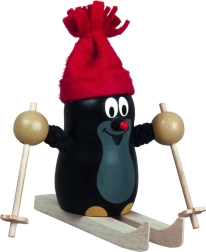 Detoa Kurmītis uz slēpēm – koka figūriņa 10 cm