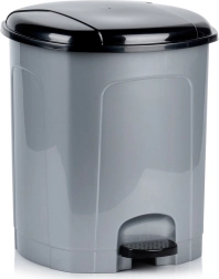 Plastmasas pedāļa atkritumu tvertne 21 l, pelēka