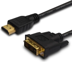HDMI uz DVI kabelis 1,8 m ar apzeltītiem savienotājiem