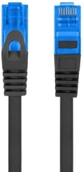 Patchcord kat.6a S/FTP CCA 0,5 m melns