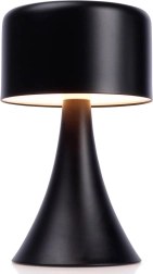 Metāla bezvadu LED galda lampiņa 20,5 cm – melna