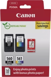 Canon PG-560/CL-561 foto vērtības komplekts ar fotopapīru