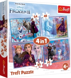 Puzle 4 vienā FROZEN 2 – Ceļojums nezināmajā
