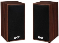 Koka stereo skaļruņi 2.0 iBOX SP1, brūni