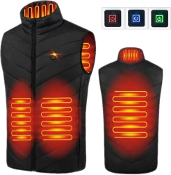 Unisex apsildāmā veste ar USB, izmērs 2XL
