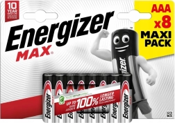 Sārma baterijas AAA ENERGIZER MAX, blisteris 8 gab.