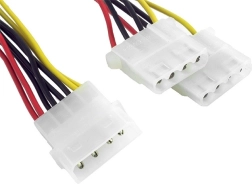 Barošanas kabeļa sadalītājs 1× Molex uz 2× Molex