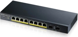 Zyxel GS1900-10HP v2 gigabitu PoE slēdzis 8x RJ-45 + 2x SFP, 70 W, 802.3at