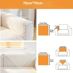 Neslīdošs elastīgs pārklājs dīvānam un krēslam 70 × 70 cm