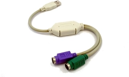 USB adapteris 2x PS/2 (tastatūrai un pelei)