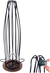 Rotējošs statīvs kafijas kapsulām RADKA 40 cm, metāla, melns