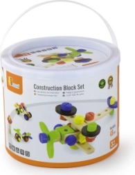 Koka konstruktora komplekts spainītī, 48 detaļas (3+)