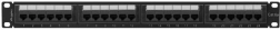 Patch panelis 24 porti Cat 6a melns