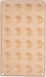 Silicone mold for pralines and chocolates, beige, 30 × 17.5 × 1.5 cm