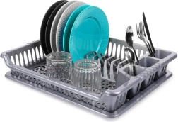 Pelēks trauku žāvētājs 46 × 37 × 8,5 cm