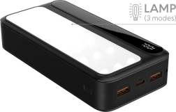REBELTEC P20 LCD PD powerbanka ar lampu, 20000 mAh