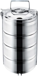 Termo ēdiennese no nerūsējošā tērauda, 4 stāvi, 4×1,1 l